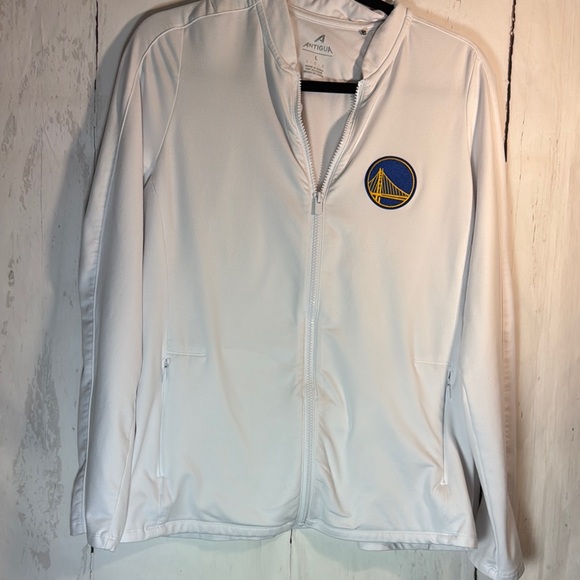 Antigua (L) women’s White Golden State Warriors Jacket Lightweight Sporty - Picture 1 of 4